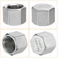 thumbnail image 4 of 2 Pcs Embout Hexagonal 304 Écrou en Acier Inoxydable, Raccord Femelle 3/8 Pouces, 4 of 7