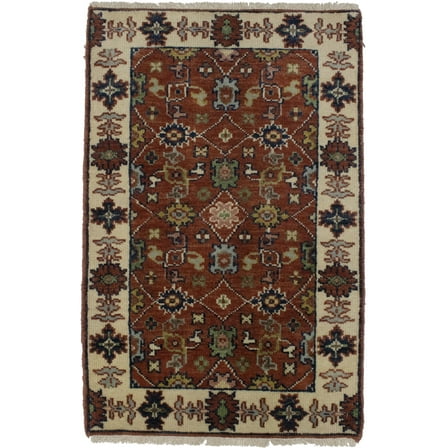 Rust Floral 2X3 Indo-Mahal Oriental Rug