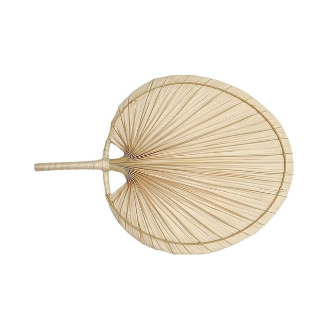 Hand Woven Hand Fan Handmade Boho Tropical Hand Fans for Summer Office Beach 40x30cm