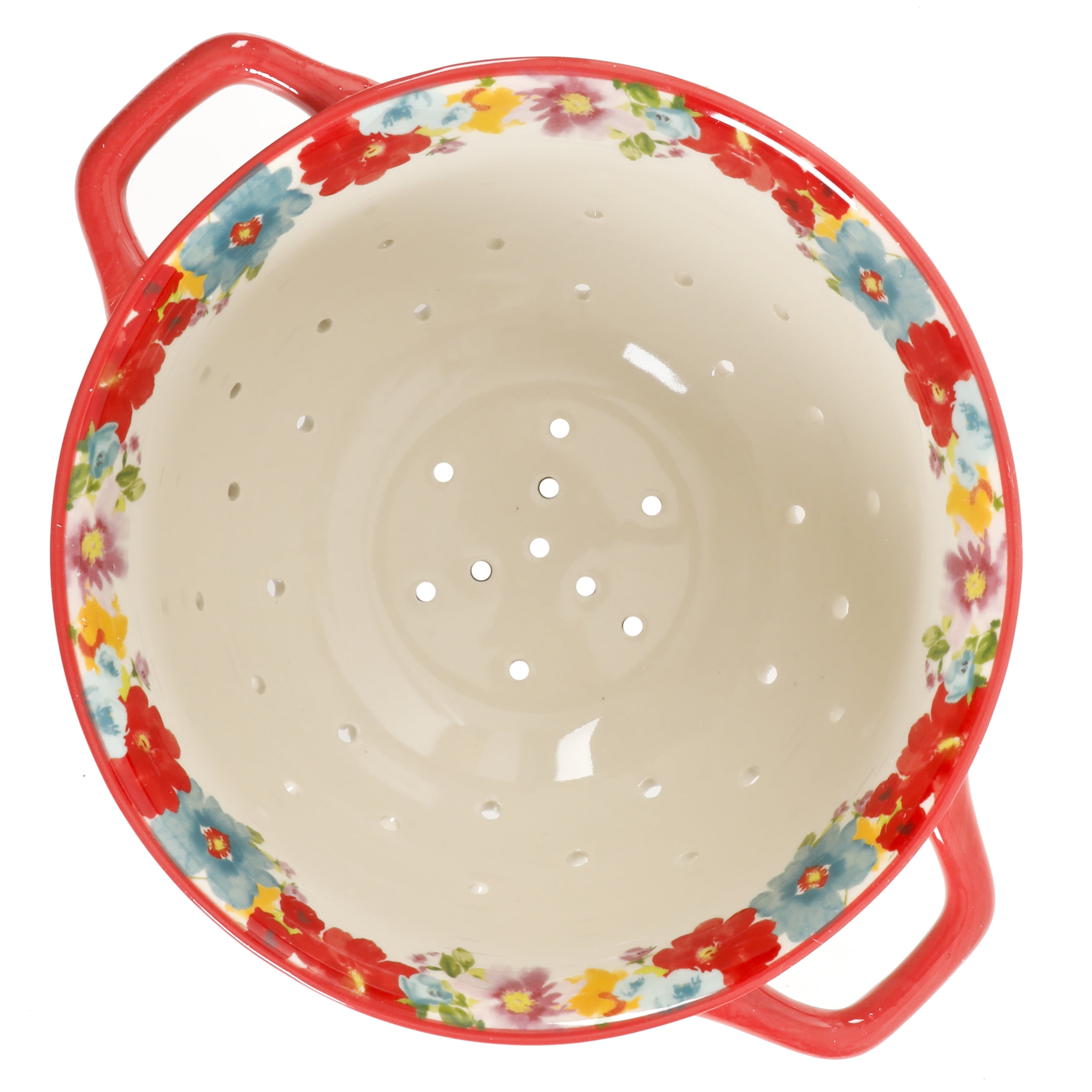 The Pioneer Woman Breezy Blossom 1633 ml Ceramic Colander w/Drip Plate