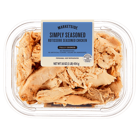 Marketside Simply Seasoned Rotisserie Shredded Chicken, 16 oz (Refrigerated)