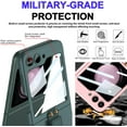 thumbnail image 6 of Compatible for Samsung Galaxy Z Flip 5 Case with Strap for Women Girl, [Built-in Small Screen Film] [Metal Ring Holder Kickstand] Shockproof Portable Protector Case for Z Flip 5 2023(Pink), 6 of 7