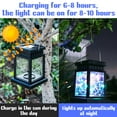 thumbnail image 4 of MesaSe 2 Pack Solar Lights Outdoor Hanging Solar Lantern, Solar Garden Lights for Patio Landscape Yard, Blue star, Dusk to Dawn, 4 of 6
