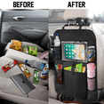 thumbnail image 4 of Organizador de 2 unidades, organizadores de respaldo de asiento de coche, protector de asiento, protectores de respaldo de asiento de coche con soporte transparente para tableta de 10 pulgadas + 5, 4 of 5