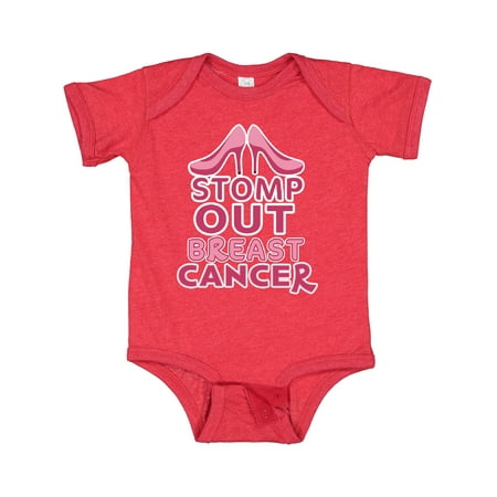 

Inktastic Stomp out Breast Cancer with Pink Heels Gift Baby Boy or Baby Girl Bodysuit