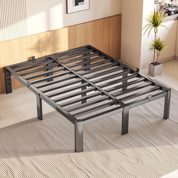 Fowroa 18 in Full Bed Frames, Metal Platform Bed Frame, No Box Spring Needed, Easy Assembly