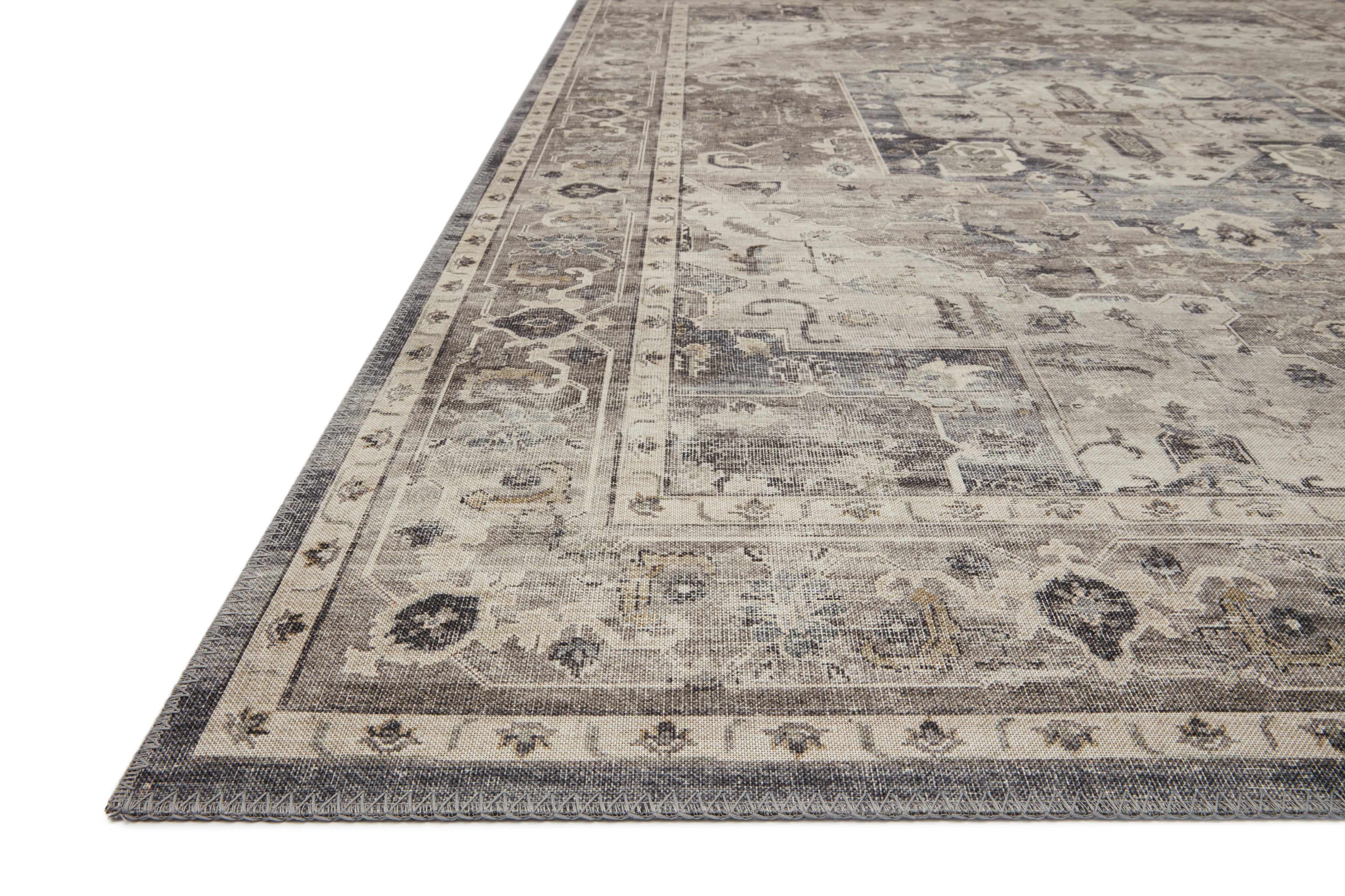 Loloi Hathaway Printed Oriental Steel / Ivory Area Rug