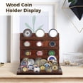 thumbnail image 2 of Solid Wood Coin Holder Display, Tiered L-Shaped Collection Rack, Challenge Coin Display Stand for Veterans and Collectors, Versatile Collectibles Holder, Home Office Decor, 2 of 6