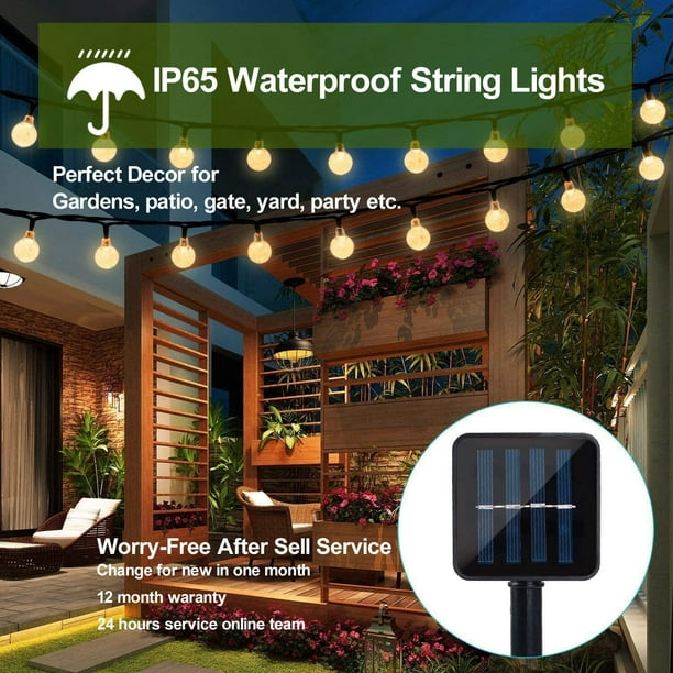Hesignd Outdoor String Lights, Bulbs Waterproof Patio Lights String Outdoor, Warm White Led Edison Globe String Lights