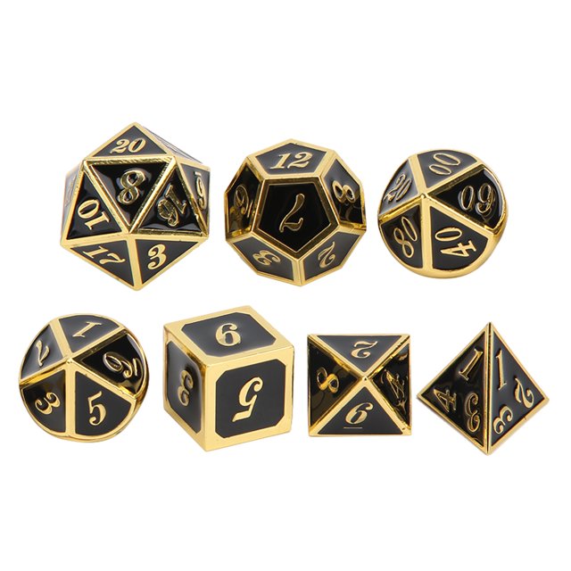 Juego De Dados De Tablero De Mesa, Juego De Dados Poliédricos De Aleación De Zinc De Tamaño Pequeño, Sensación Cómoda, Apariencia Exquisita Para Lugares De Entretenimiento ANGGREK Otros