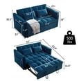 GEXPUSM Convertible Sofa Bed with Pull Out Sofa Bed 55" Loveseat Sleeper Sofa Couch with USB