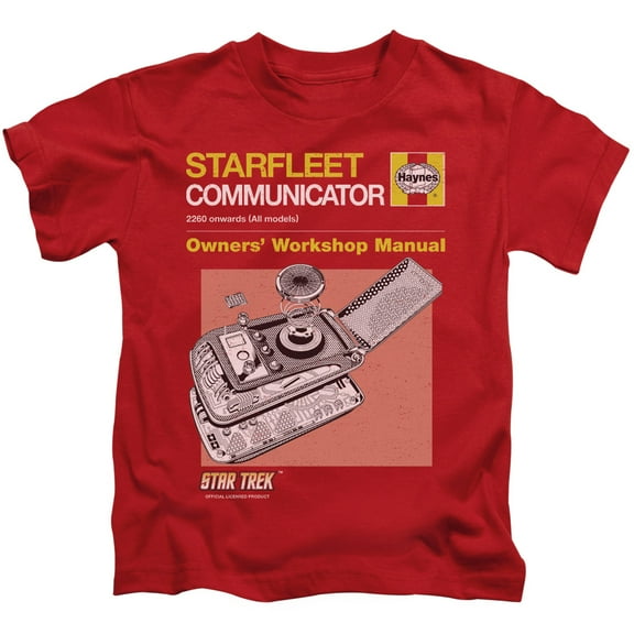 Star Trek Comm Manual Youth 18/1 T-Shirt Red