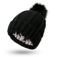 thumbnail image 2 of LowProfile Beanie Hat Winter Womens Knitted With Faux Pom Warm Knit Women Cap Hats, 2 of 7