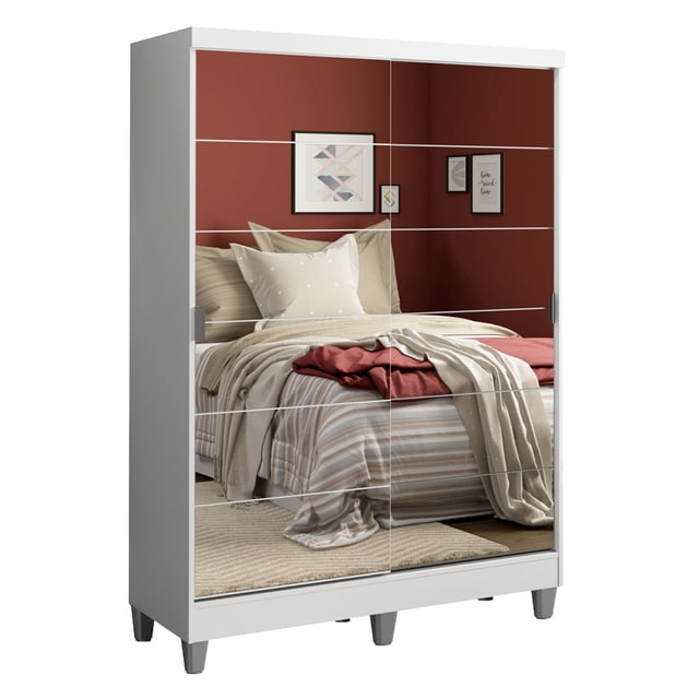 Ropero Closet Luke Madesa 2 Puertas 2 Espejos Con Pies BB