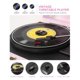 thumbnail image 4 of Reproductor de discos de vinilo de acuarela con control de agudos y graves, tocadiscos portátiles con maleta Bluetooth vintage de 3 velocidades con altavoces incorporados, reproductor LP de 33 45 78 R, 4 of 5