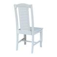 thumbnail image 2 of International Concepts Seaside Solid Wood Chairs in White - Set of 2, 2 of 7