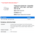 thumbnail image 2 of Timing Cover Gasket Set - Compatible with 1973 - 1979, 1983 - 1997 Ford F-350 7.5L V8 1974 1975 1976 1977 1978 1984 1985 1986 1987 1988 1989 1990 1991 1992 1993 1994 1995 1996, 2 of 2