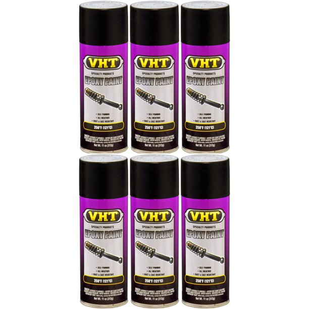 VHT Satin Black Epoxy AllWeather Paints (11 oz) 6 Pack