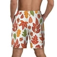 thumbnail image 3 of Kdxio Acorns And Autumn Leaves Print Men'S Swim Trunks With Compression Liner 7 Inch Inseam Quick Dry Swim Shorts, 3 of 7