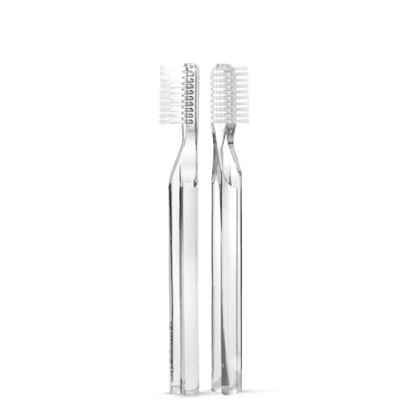 Supersmile New Generation Toothbrush w/Patented 45° Soft Nylon Bristles - Whitening Tooth Brush w/Ergonomic Handle Guarantees ADA Recommended Brushing Angle for Adults & Children (Clear), 1 Count