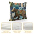 thumbnail image 4 of PHYHOO Animal Throw Pillow Cover , Pillow Cover for Boys Kids, Cushion Cover, Accent Pillow Case Waterproof,Blue Brown, 4 of 5