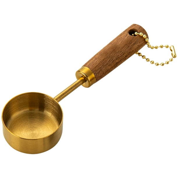 Medición de la cuchara Manejo de madera Polvo Cucharara Coffee Browe Soop Spoon para cocina