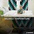 thumbnail image 3 of Fsddascl Turquoise Aztec Blackout Curtains for Bedroom/Living Room, Thermal Insulated Kitchen Curtains, Black White Southwest Vintage Geometric Grommet Darkening Window Treatment Drapes 42"x63"x2, 3 of 6