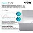 thumbnail image 6 of KRAUS Viva Square White Porcelain Ceramic Vessel Bathroom Sink with Pop-Up Drain, 15 5/8 in. L x 15 5/8 in. W x 5 1/8 in. H, 6 of 16