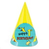 Dr Seuss 1st Birthday Party Supplies - Cone Hats (8), Includes (8) paper cone hats with elastic strings. By BirthdayExpress