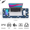 thumbnail image 5 of Long Mouse Pads for Desk,Dark Blue Sun Moon Cloud Star Pattern Desk Mats on Top Of Desks, Desk Mouse Pad Extra Large with 3mm Non-Slip Base and Stitched Edge for Gaming,Office,Work,Home 31.5"x11.8", 5 of 6