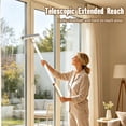 thumbnail image 3 of 2 In 1 Window Screen Cleaning Brush With Squeegee Stretchable Screen Cleaner Tool For Patio Porch Kitchen Screens(Khaki-54Cm), 3 of 6