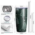 thumbnail image 6 of 20oz Tumblers Dark Green Christmas Tree Pattern Stainless Steel Vacuum Insulated Double Wall Travel Tumbler Cups Mug with Lid and Straw,Cleaning Brush for Cold & Hot Drinks, 6 of 7