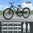 thumbnail image 3 of 24 inch Adults Mountain Tricycles, 24"/26"/27.5" 7-Speed Heavy Duty Trikes w/Spacious Basket 3-Wheeled Bike for Adventurous Rides, Shopping, Exercise, and Recreation, 3 of 10