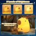 thumbnail image 3 of Loatme Rechargeable Dimmable Silicone LED Night Light for Kids - 7 Color Touch Squishy Lamp, Perfect Baby Nursery Decor, Cute Gift for Girls and Boys, Toddler Room Lighting, 3 of 7