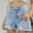 002 Light Blue, variant on Hvot&aat Women Mid Rise Ripped Jeans Shorts Frayed Raw Hem Wide Leg Denim Shorts Button Zipper Pocket Cowboy Pants