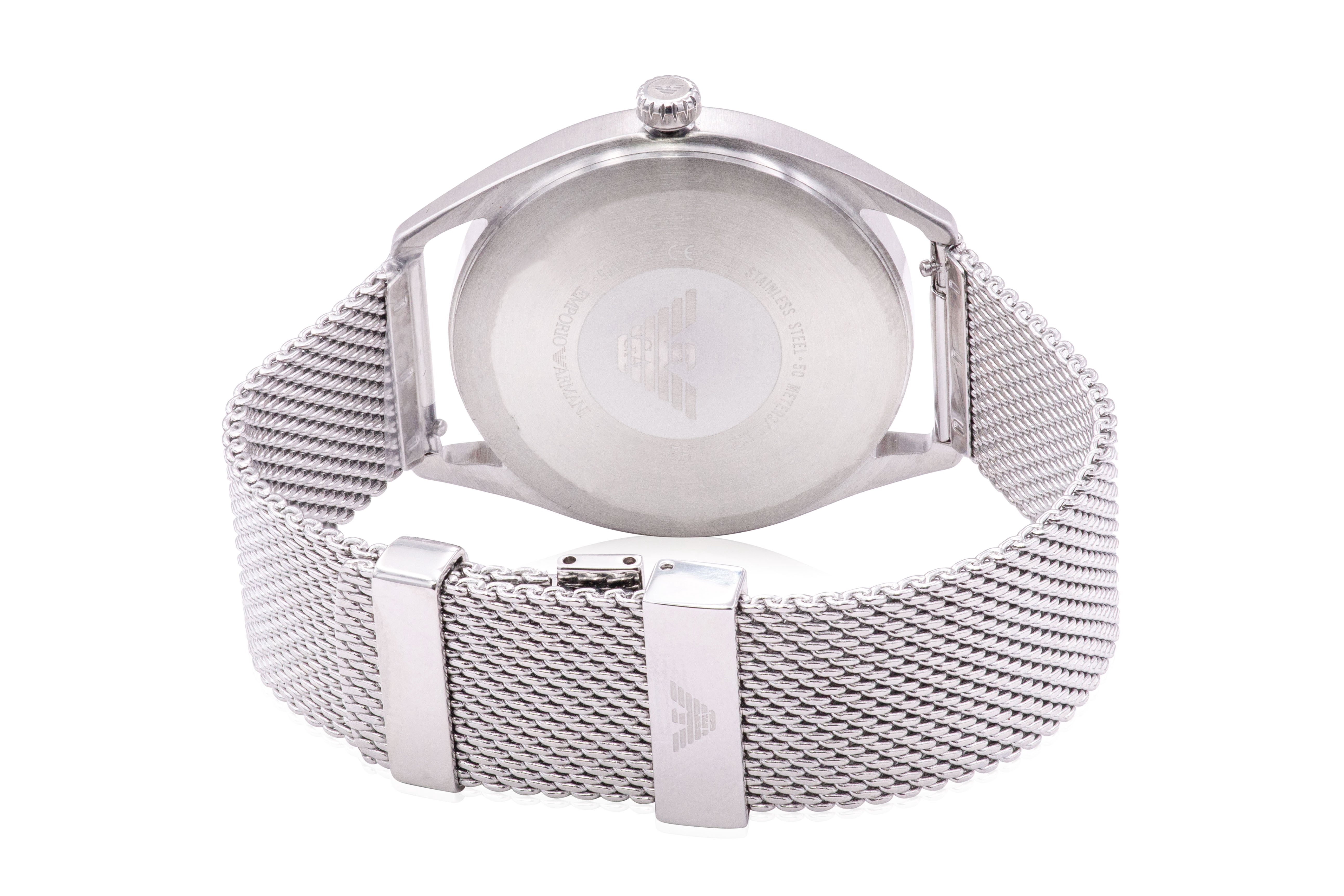 Emporio Armani Stainless Steel Mesh Mens Watch and Interchangeable Strap