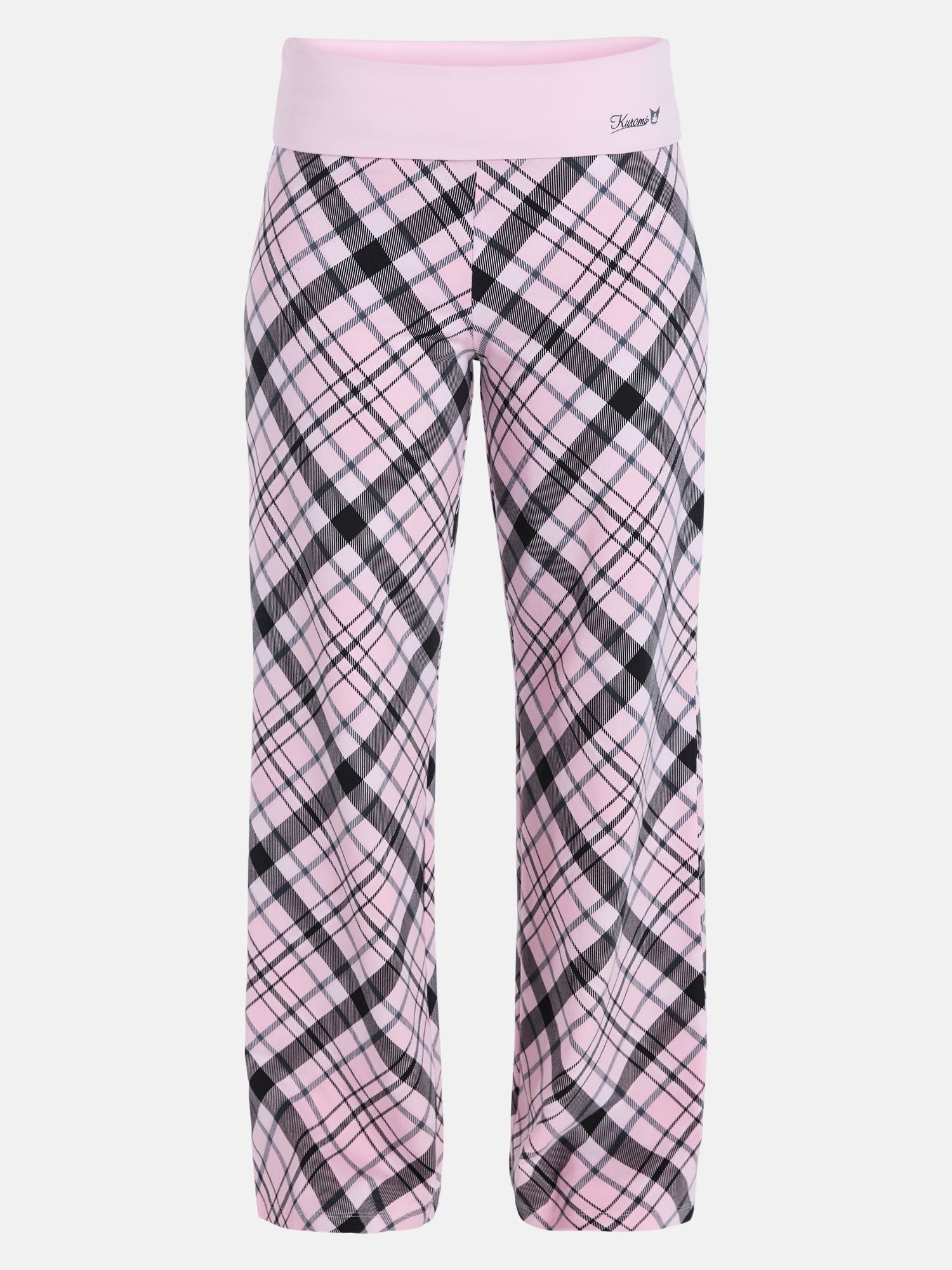 Hello Kitty and Friends Kuromi Women’s Plaid Foldover Pants, Sizes XXS-XXL