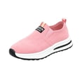 thumbnail image 3 of YOUYEDIAN Sneakers for Women Versatile Comfy Breathable Fashion Round Toe Slip On Sport Sneakers Casual Platform Solid Color Walking Shoes, 3 of 5