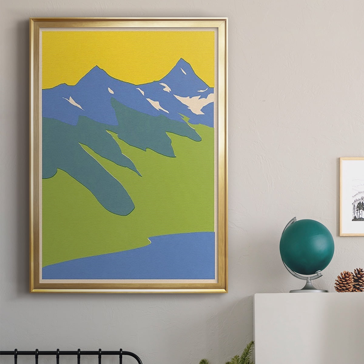 Bright Glacial Lake II Premium Framed Print, in Gold, Black, or Silver - Ready to Hang