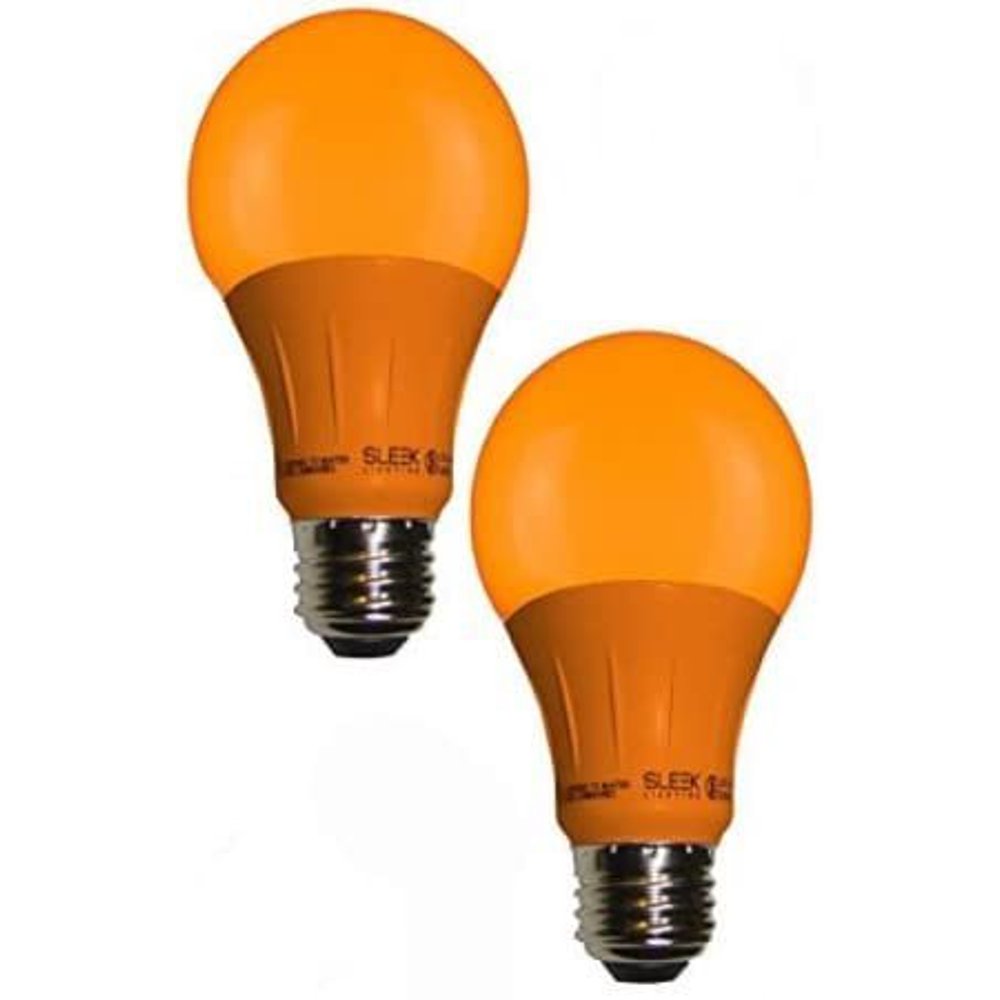 Sleeklighting LED A19 Orange Light Bulb, 120 Volt 3Watt Energy