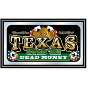 Framed Texas Hold 'em Wall Mirror, Dead Money