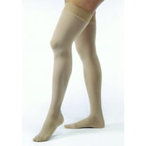 Jobst Opaque 20-30 Closed Toe Thigh High Compression Stockings w/Dot Band Black Medium