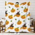 thumbnail image 4 of Halloween Pumpkin Pattern Blanket, Modern Flannelette Warm Blanket For Bedroom, 4 of 7