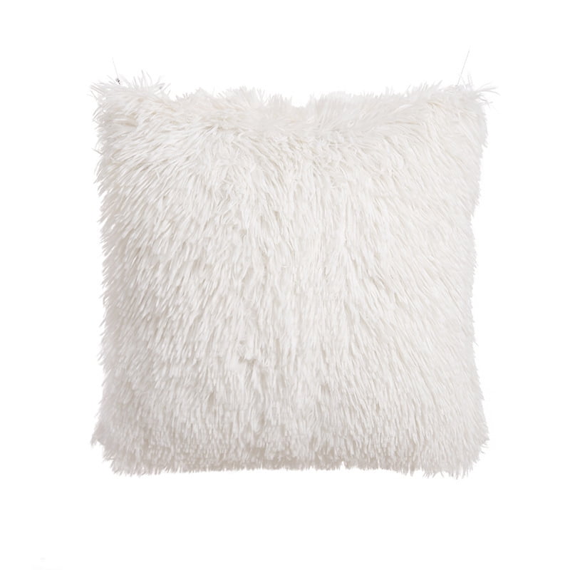 Details about   Fluffy Faux Fur Plush Pillow Case Sofa Chair Bed Cushion Cover Decor 40x40CM 