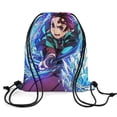 thumbnail image 2 of Demon Slayer Drawstring Backpacks Gym Athlete Bag Draw String Bags for Sports, Travel, Swimming, Beach, 2 of 8