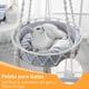 thumbnail image 3 of Hamaca para Gato para Colgar, Cama para Gatos Flotante, Columpio Bohemio para Gatos, Con cojín y Gancho, Suave y Cómodo, Decoración del Hogar para Que los Gatos Duerman, Jueguen, Trepen y Descansen, 3 of 7