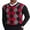Black-Diamond Pattern, variant on Men's V Neck Dress Sweater Slim Fit Business Casual Dressy Sweater Shirts Long Sleeve Soft Basic Pullover Sweater Red Black Grey Diamond Pattern