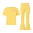 thumbnail image 4 of Mooqilaa Girls Outfit Sets Short Sleeve, School Summer 2 Piece Girls Clothing Sets Yellow Size 9-10 T, 4 of 5
