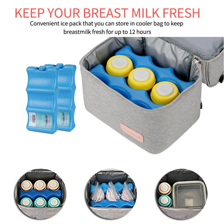 Meichoon Breast Milk Baby Bottle Cooler Bag/Waterproof Baby Milk Bag  Freezer/Mommy Travel Backpack/Portable Thermal Insulated Lunch Box for  Women Men