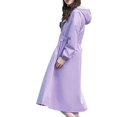 thumbnail image 1 of Lady Long Raincoat Lightweight Waterproof Reusable Hooded Raincoat For Outdoor, 1 of 1
